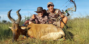 Dirkie de Bod with his Red Hartebeest