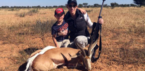 Dr Venter with her Springbock