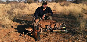 Rikus Grobler with his Red Hartebeest